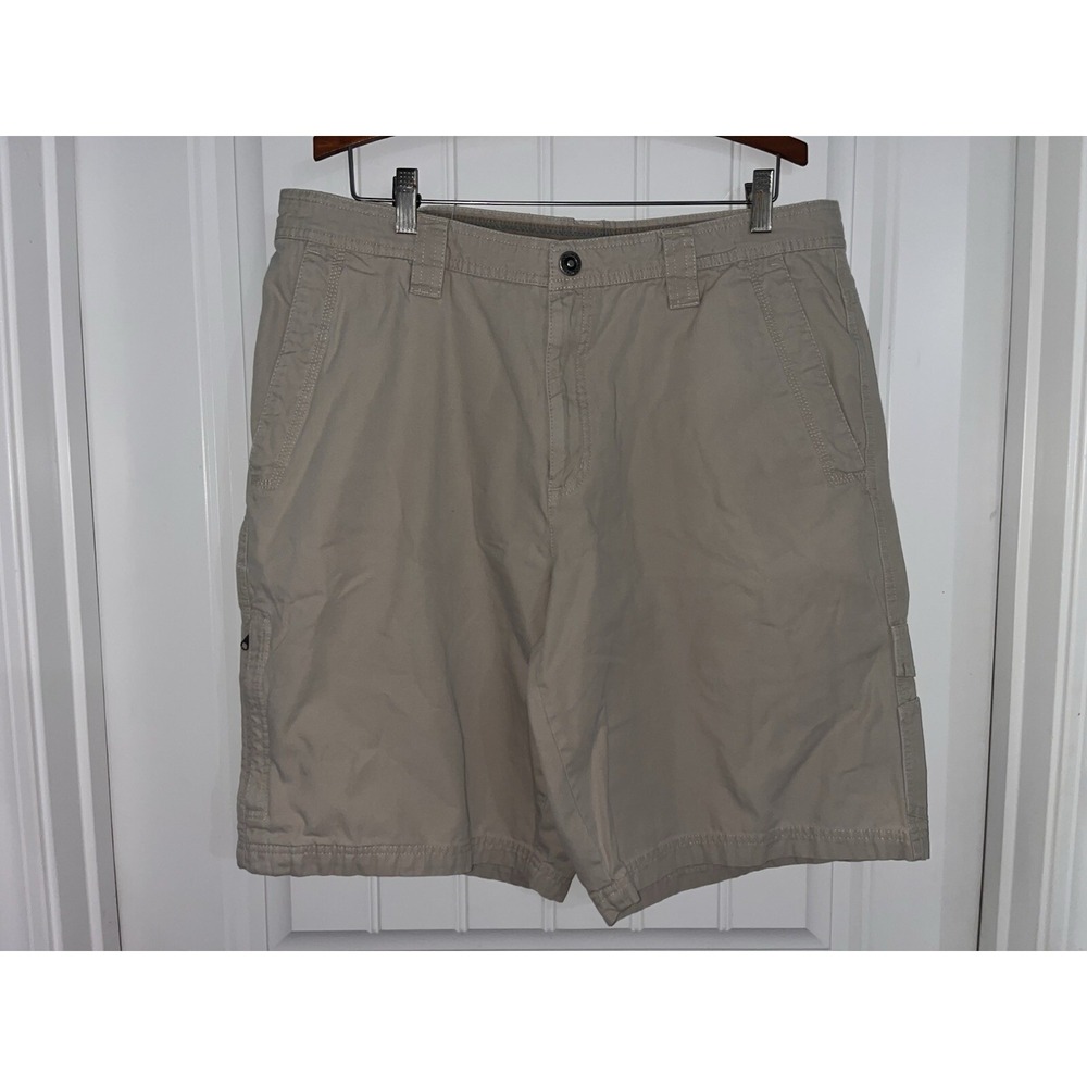 Columbia Omni Shield Canvas Khaki Carpenter Pockets Shorts Men's size 38x11 #230